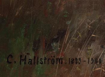 CARL HALLSTRÖM. Sign C Hallström. Olja på duk.