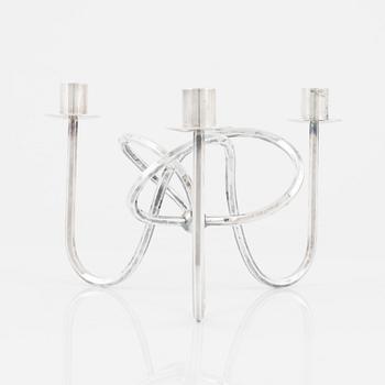 Josef Frank, a silver plated candelabra, 'The Knot of Friendship', Firma Svenskt Tenn, the model designed in 1938.