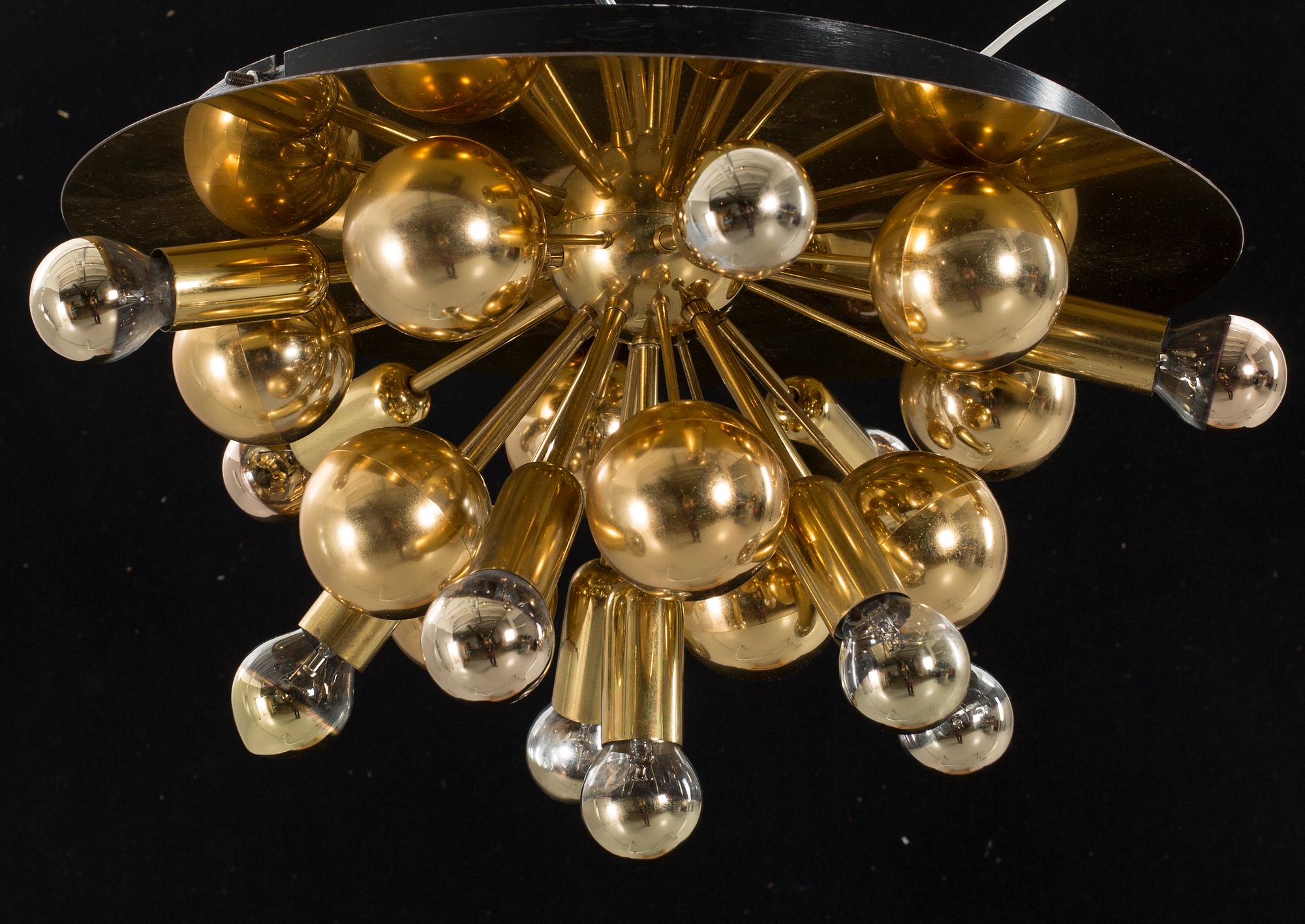 TAK-/VÄGGLAMPA, Sputnik-modell. Okänd designer för Cosack,Tyskland, 1970-tal.