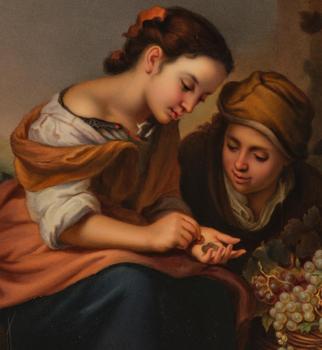 Bartolomé Esteban Murillo, efter, "Den lilla fruktförsäljaren", Berlin, KPM.