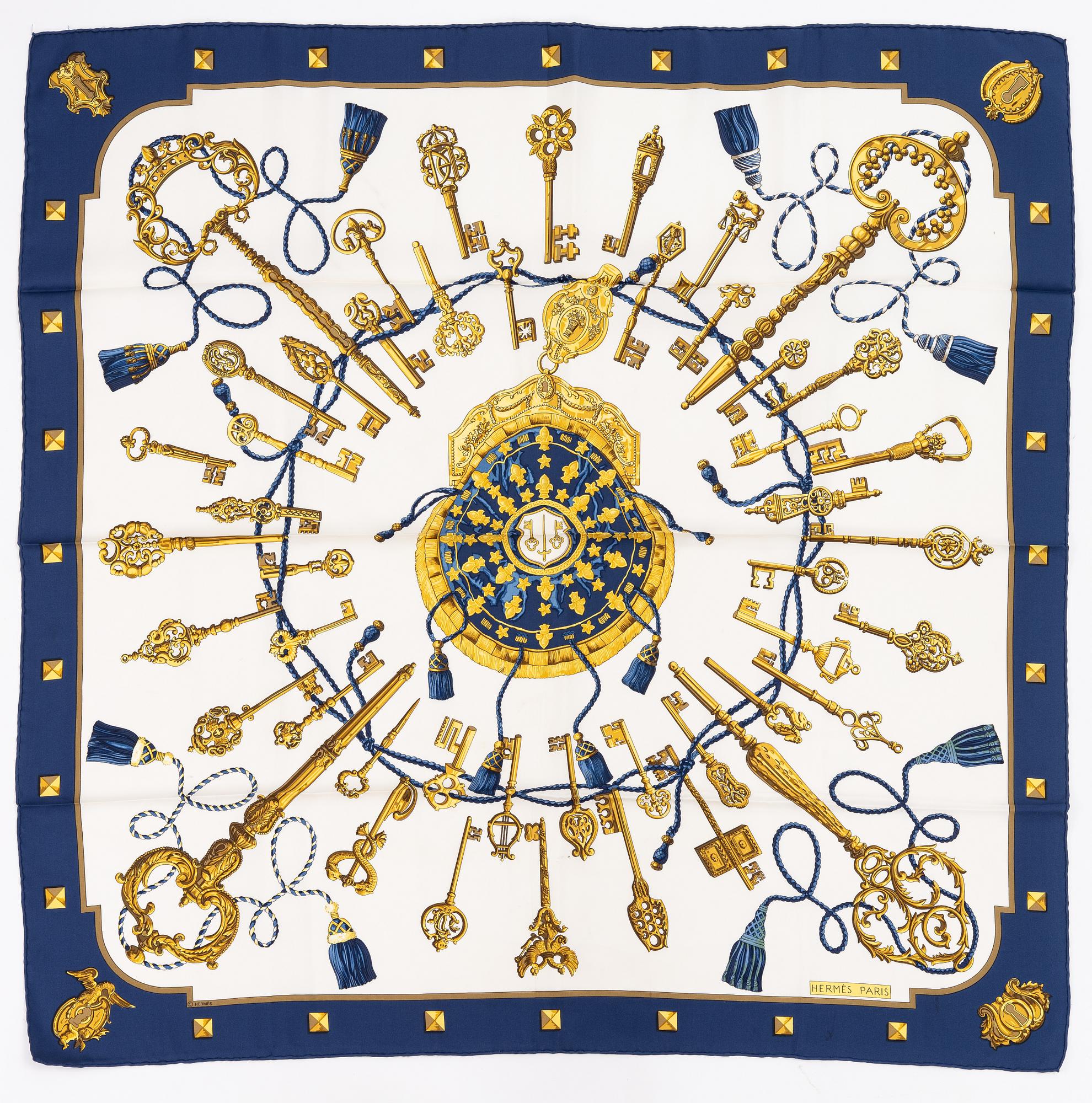 Hermès, a 'Les Clés' scarf.