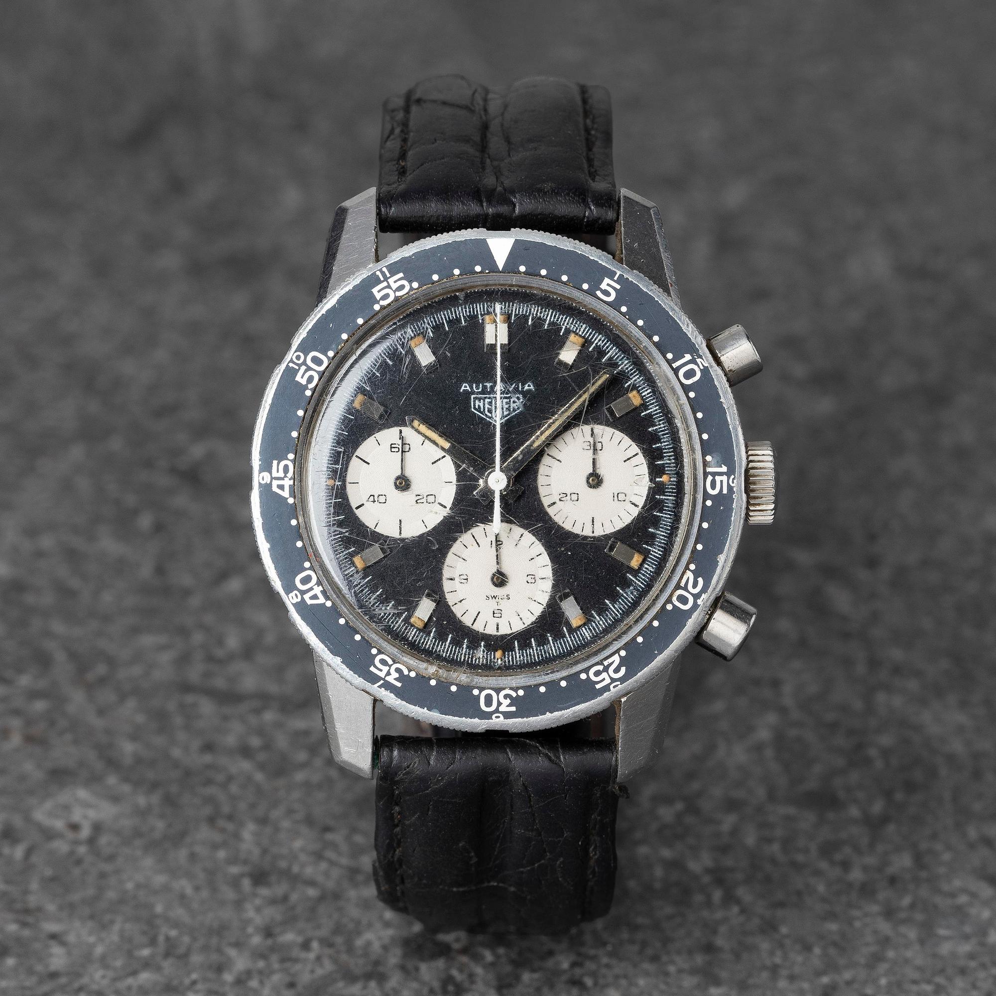 Heuer, Autavia, "Compressor Case", chronograph, ca 1970.