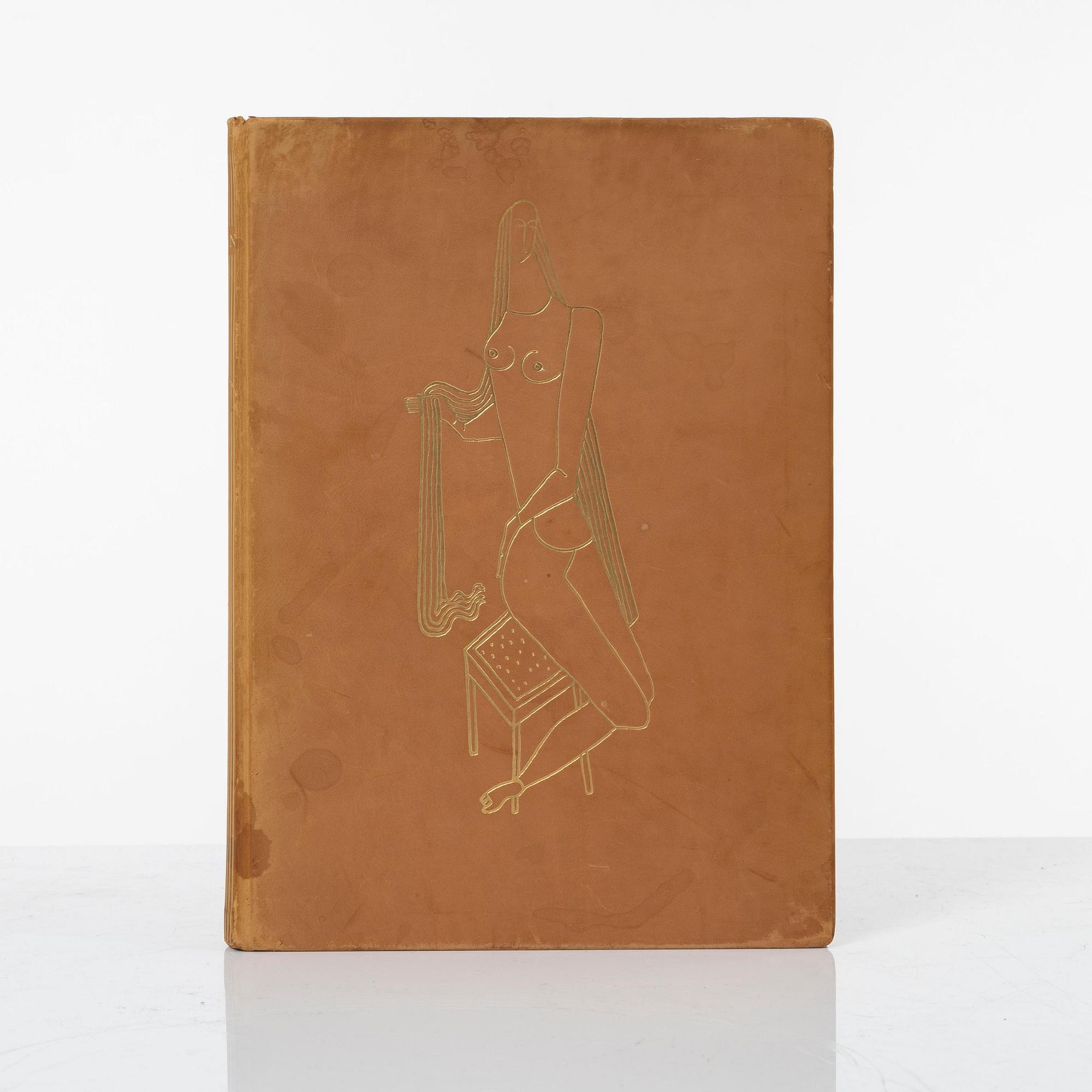 Gösta Adrian-Nilsson, book, "Gösta Adrian-Nilsson" by Nils Lindgren, with original drawing by GAN.