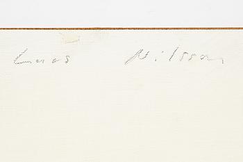 Lars Nilsson, blandteknik på duk/pannå, signerad och daterad 88-89 a tergo.