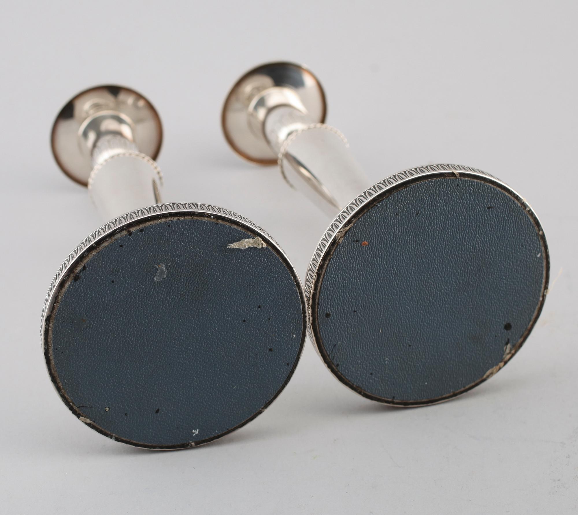 LJUSSTAKAR, 1 par, silver, Bröderna Carlsson, Göteborg 1968.