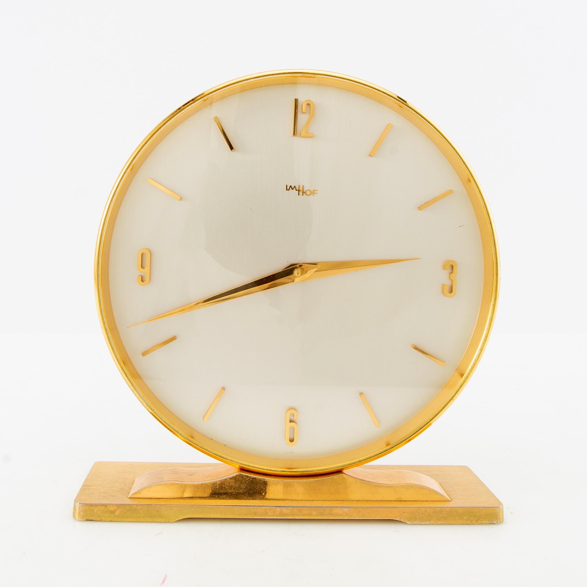 Table clock Imhof Germany second half of the 20th century.