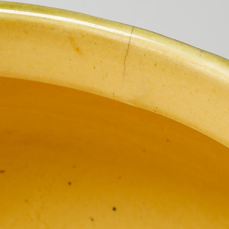 YTTERFODER, ett par, flintgods, 
Egersunds Fayancefabrik, sent 1800-tal.