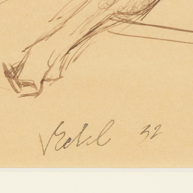 Vilma Eckl, Half-lying model.