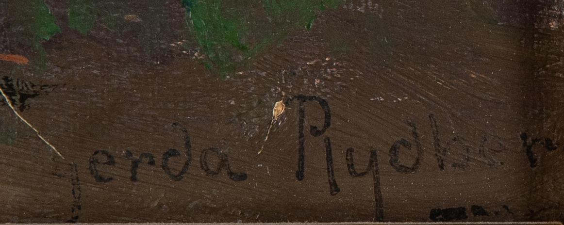 Gerda Tirén, oil on canvas laid on board, signed Gerda Rydberg.