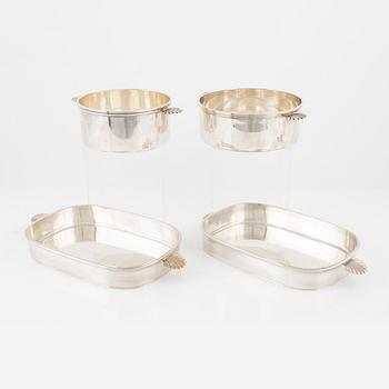 Karotter, ett par samt formar, ett par, nysilver, CG Råström.