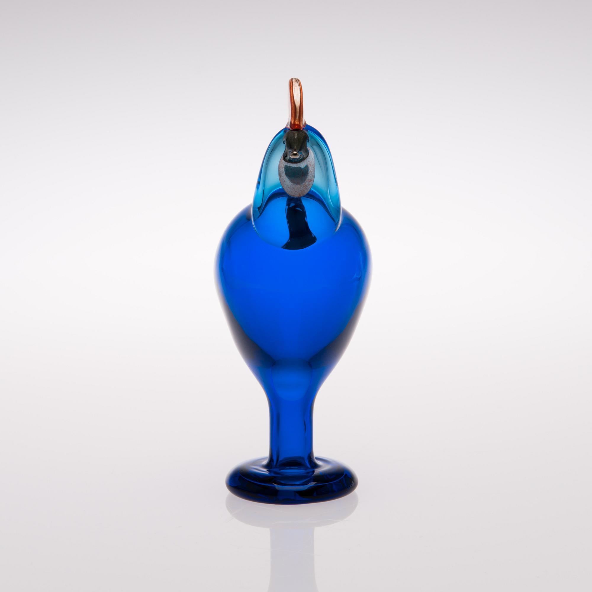 a glass bird, signed O. Toikka Nuutajärvi. Birds by Toikka 25th anniversary bird.