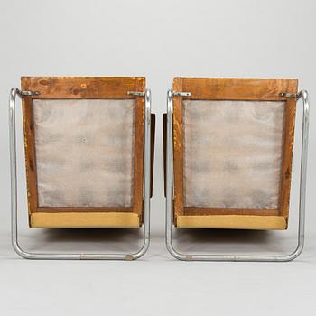Pauli Blomstedt, a pair of 1930s armchairs and table for Merivaara Ltd.