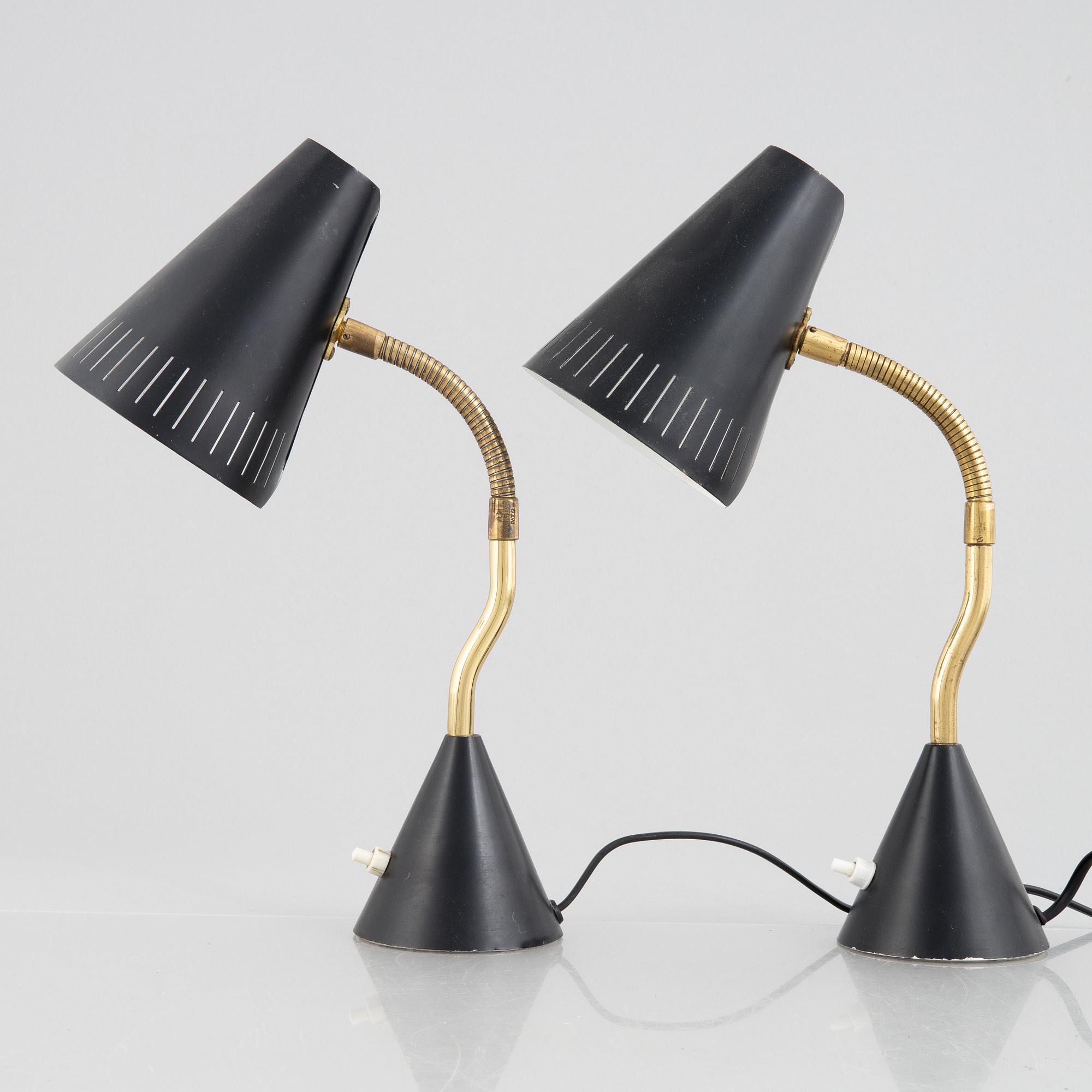 A pair of table lamps, a pair, Falkenberg's lighting, 1950s.