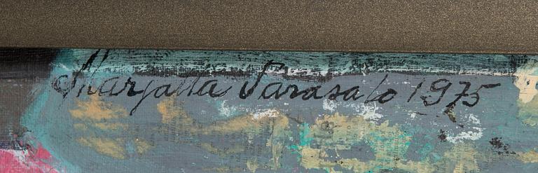 Marjatta Sarasalo, oil on canvas, signed and dated 1975.