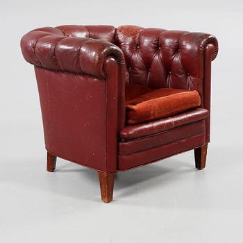 CLUBFÅTÖLJ, tidigt 1900-tal.