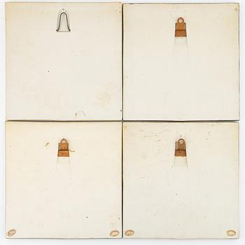 Lisa Larson, väggreliefer, 4 st, Gustavsberg.