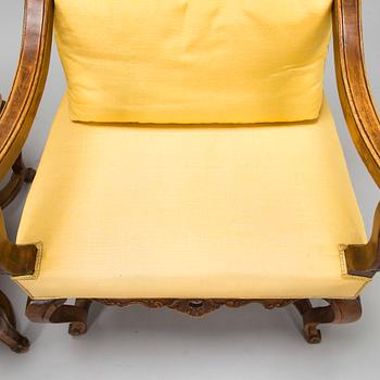 Two similar late Baroque French armchairs, first half of the 18th century.