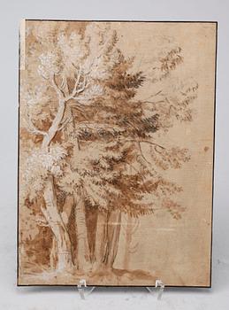 OKÄND KONSTNÄR, blandteknik med täckvitt, 1600-tal.