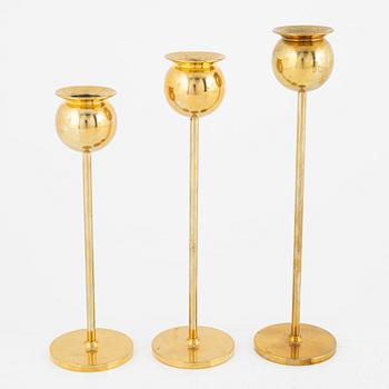 Pierre Forssell, a set of six 'Tulpan' candlesticks, Skultuna bruk.