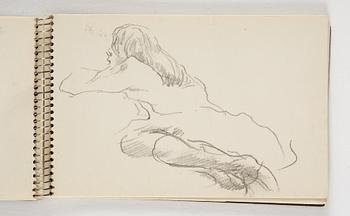 Lotte Laserstein, 10 små skissblock med teckningar.