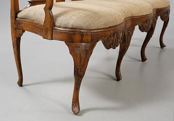SOFFA. Nordeuropa, rokoko, 1700-talets andra hälft.