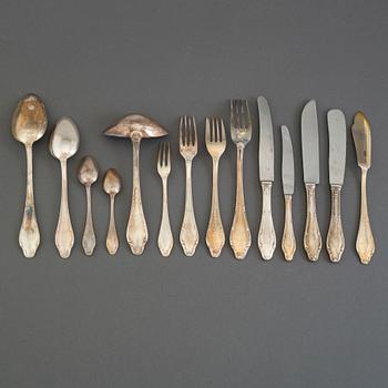 132 pcs of silver cutlery, 1930's.
