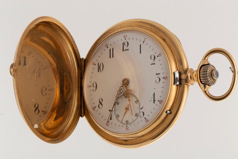 POCKET WATCH, hunter, Gèneve Schweiz, 54 mm.