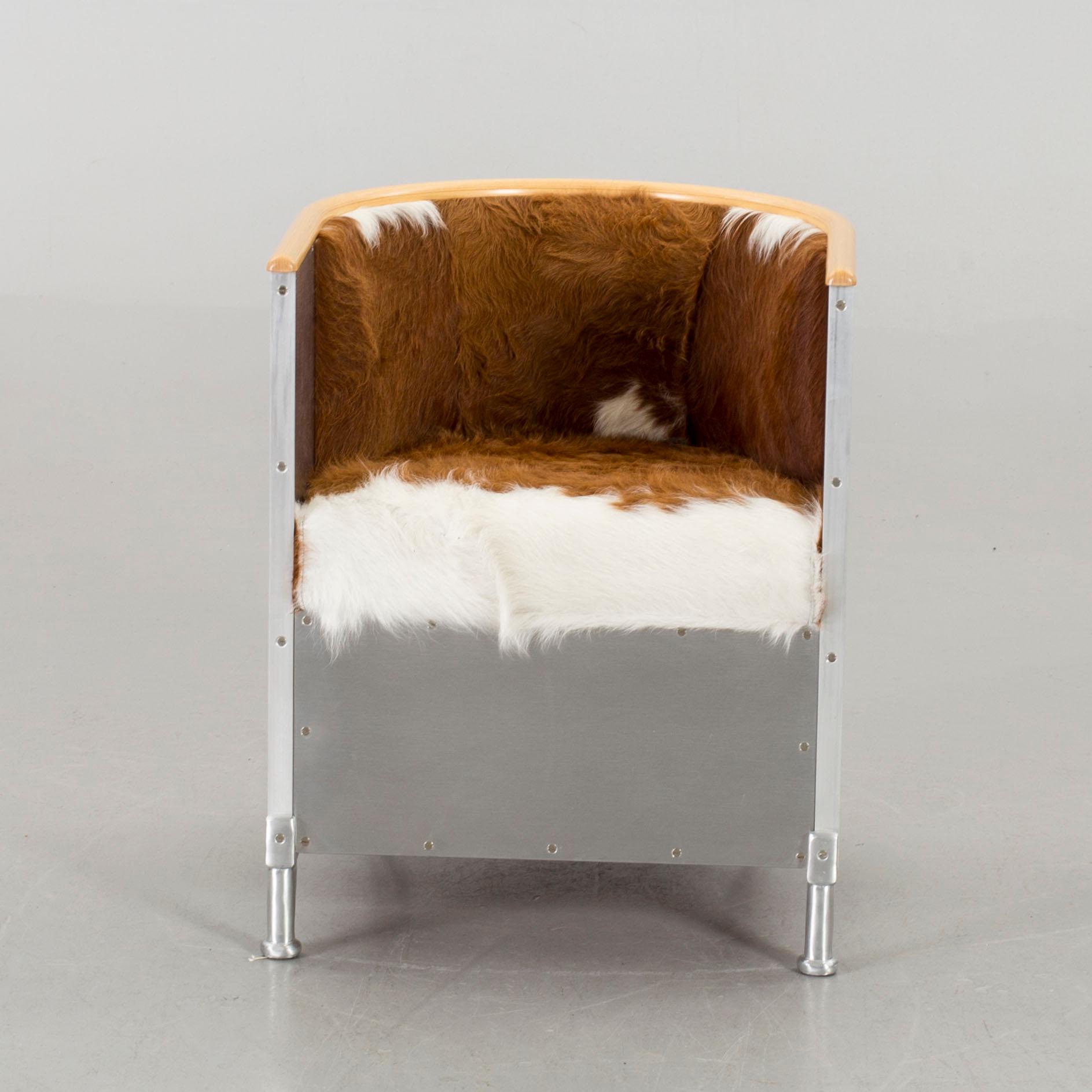 MATS THESELIUS, "Aluminium chair", Källemo,  formgiven 1990.