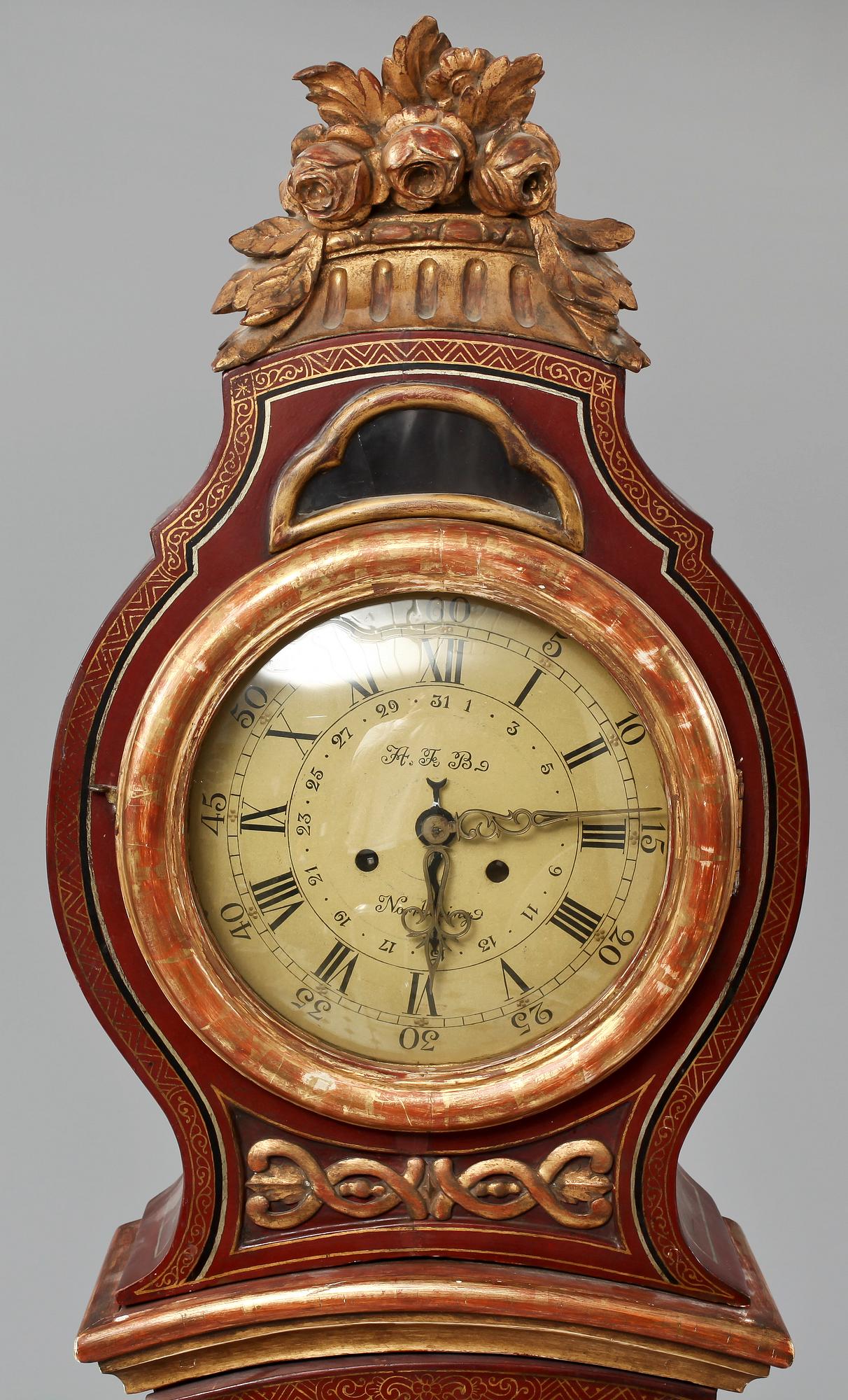 GOLVUR, urtavlan märkt A F B, Norrköping, rokoko, 1700-talets andra hälft.