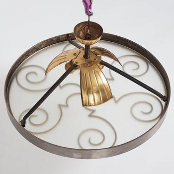 Lars Holmström, a Swedish Grace ceiling light, Arvika, Sweden 1920-30s.