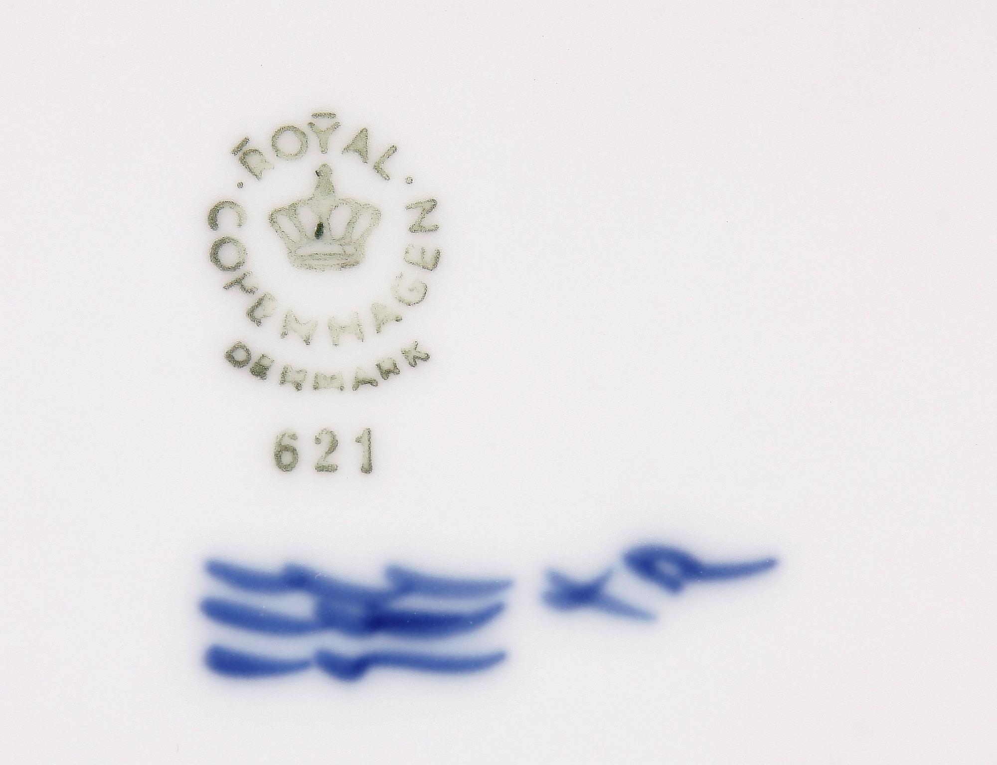 TALLRIKAR, 10 st, porslin, "Blå blomst", Royal Copenhagen, sent 1900-tal.