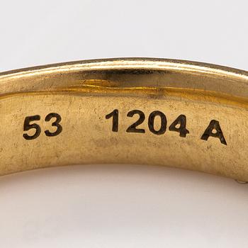 Vivianna Torun Bülow-Hübe, Ring "Torun", 18K guld och diamanter ca 0.05 ct tot. Georg Jensen Danmark.