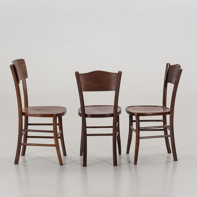 A SET OF THREE BENT WOOD  CHAIRS FROM EARLY 20TH CENTURY,