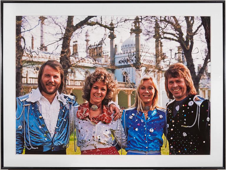 WOLFGANG "BUBI" HEILEMANN, pigment print "ABBA". Signed by all members of ABBA and numbered 1/2.