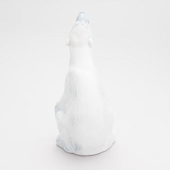 Carl Frederik Liisberg, Figurin, isbjörn 502, porslin, Royal Copenhagen, Danmark, 1985-91.