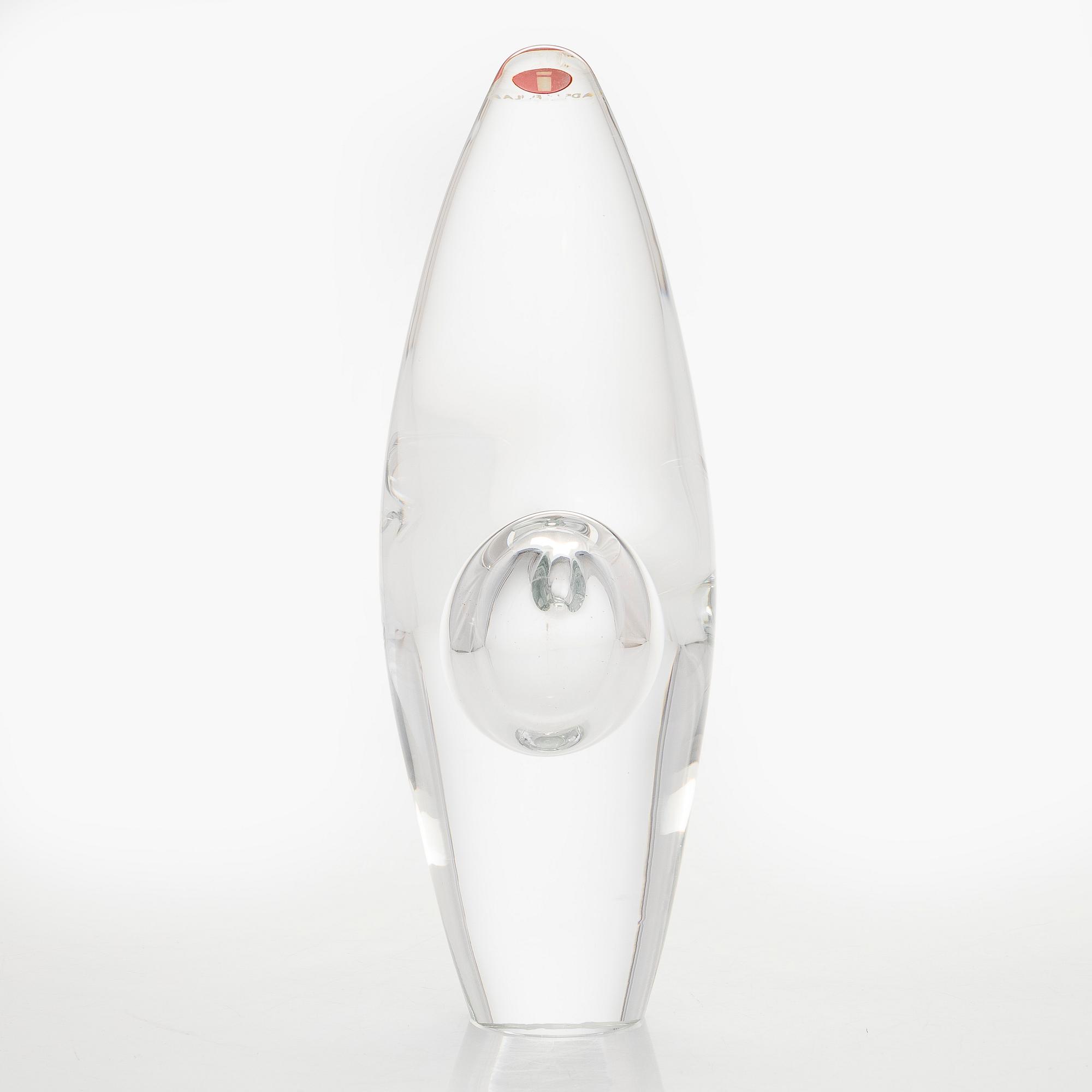 Timo Sarpaneva, glasskulptur, "Orkidé", signerad Timo Sarpaneva 15/1987.
