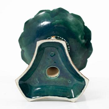 A  Swedish cream ware/maijolica center piece, Gustavsberg, 1884.