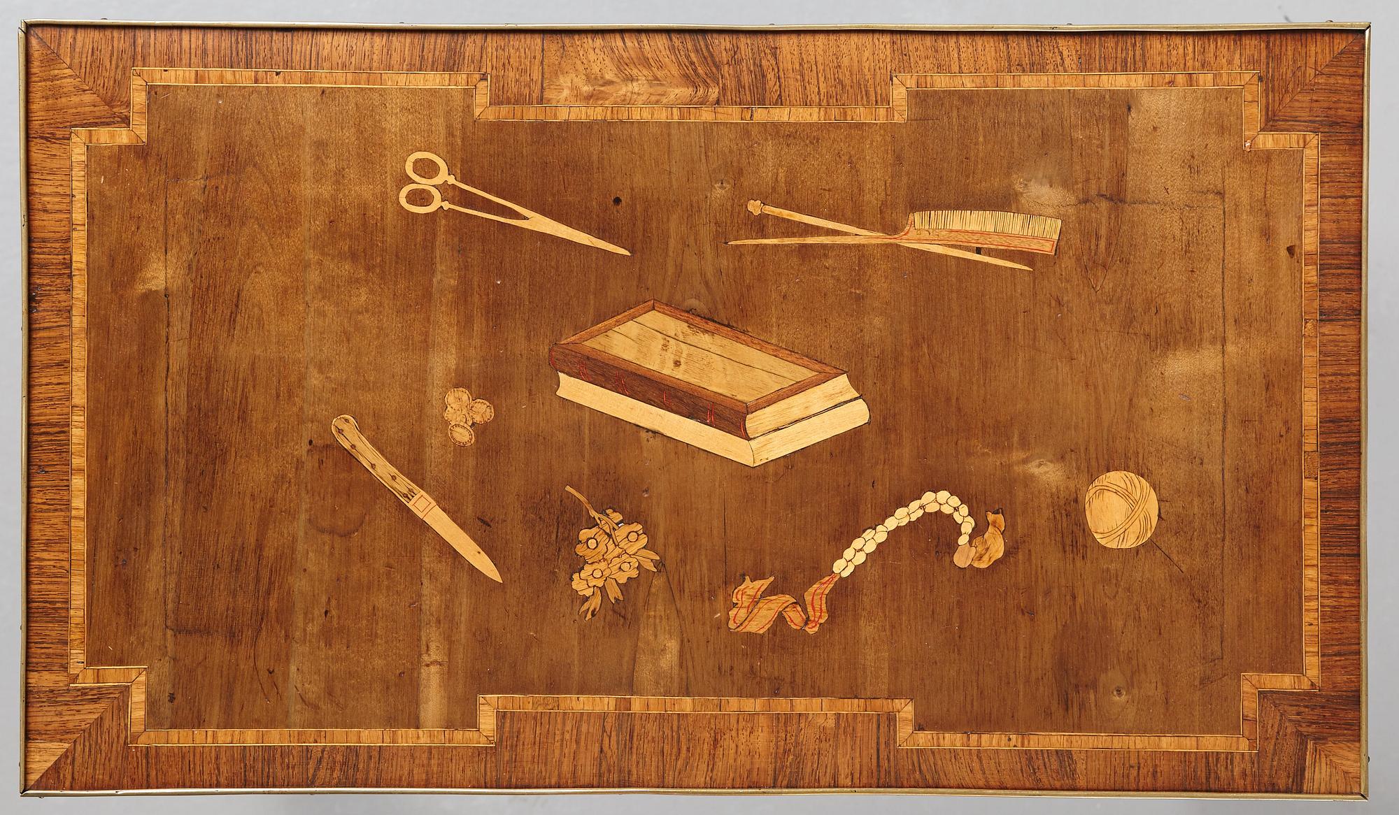 DAMARBETSBORD, i  Anders Lundelius art (mästare i Stockholm 1778-1823), gustavianskt.