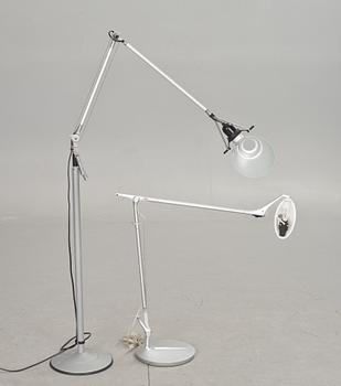 BORDSLAMPA samt GOLVLAMPA, Nemo, Luminia, Italien, 1900/2000-tal.