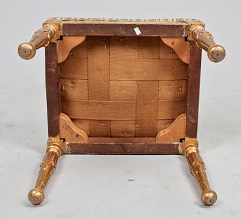 TABURETT, sengustaviansk stil, 1800-tal.