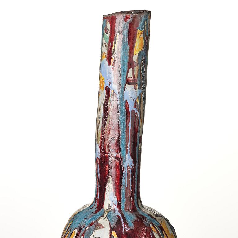 Eva Bengtsson, a stoneware floor vase "Blomstra", own studio, Frillesås, 2016.