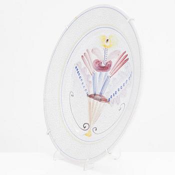 Birger Kaipiainen, tallrik, keramik, signerad BK Arabia Suomi.