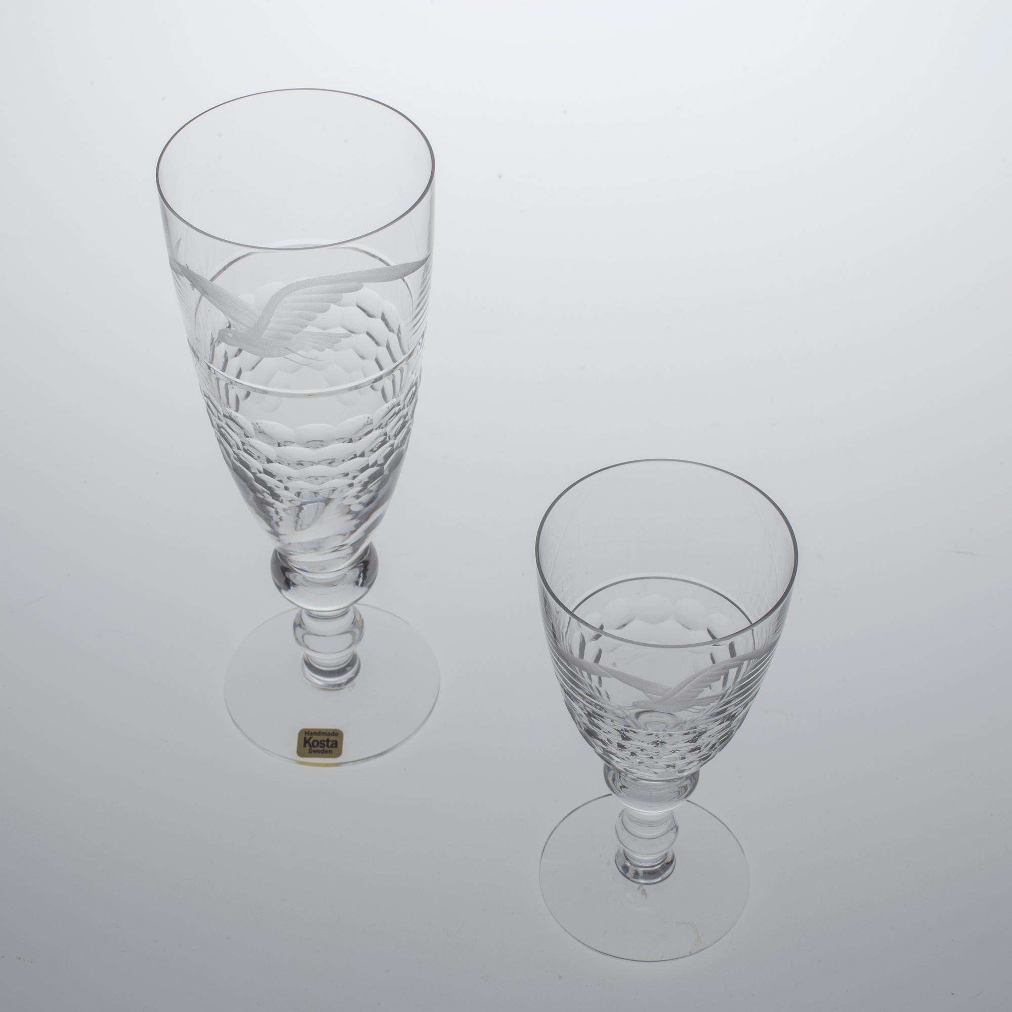 SERVISGLAS, 8 stycken, Kosta.