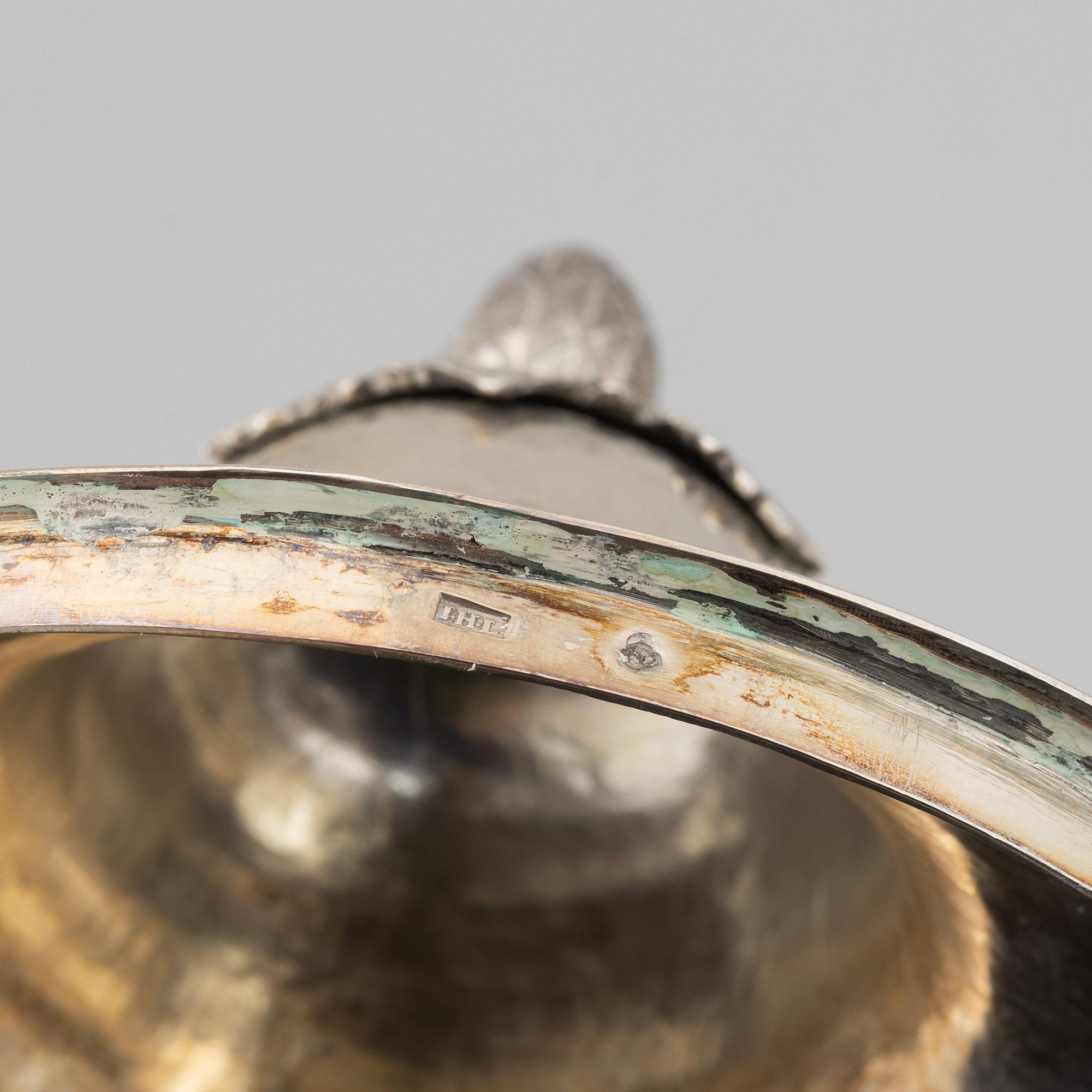 A Swedish Gustavian Lided Silver Sugar Bowl, mark of Johan Henrik Leffler, Falun 1810.