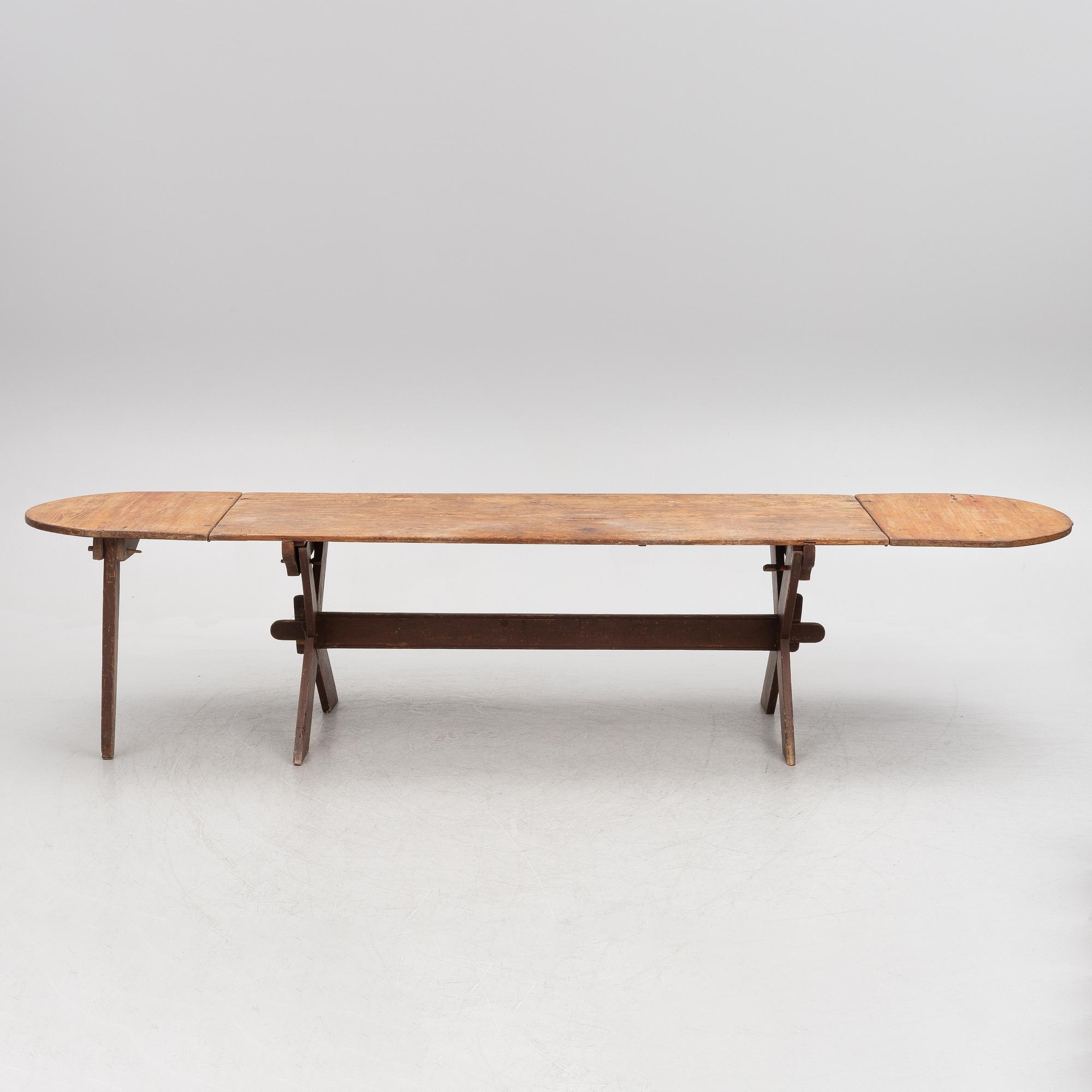 A Swedish Trestle Table, circa 1900.