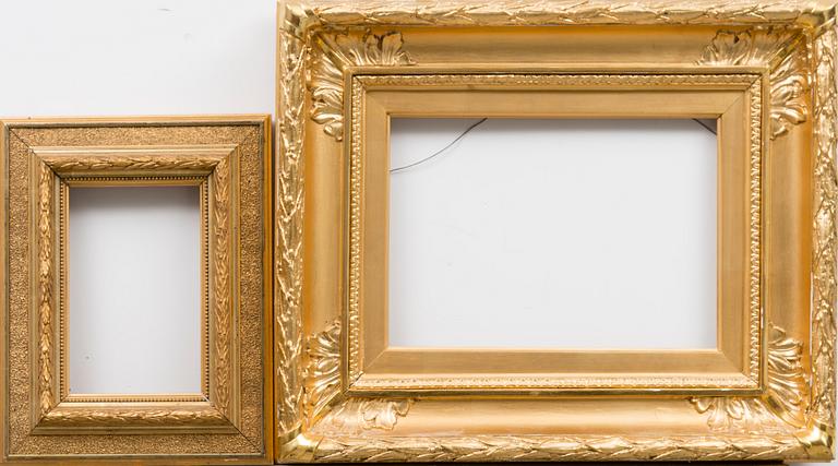 TWO WOODEN FRAMES.