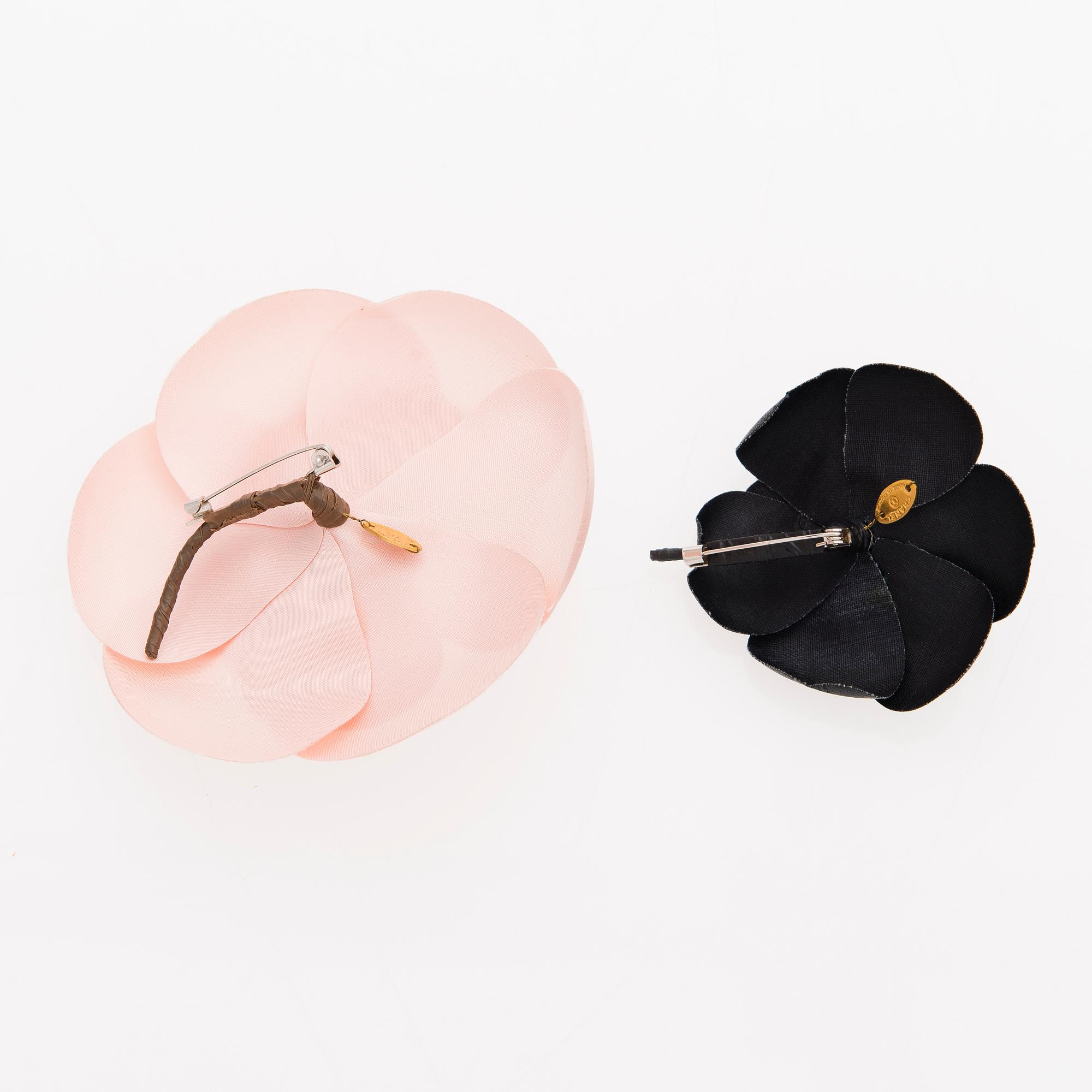 Two Camellia Brooches.