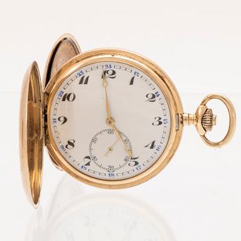 A 14K pocket watch, 53 mm.