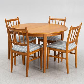 Carl Malmsten, a five-piece 'Solna' dining suite, second half of the 20th Century.