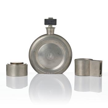 Sylvia Stave, Decanter, cigarette holder, and inkwell, C.G. Hallberg, Stockholm, 1930s.